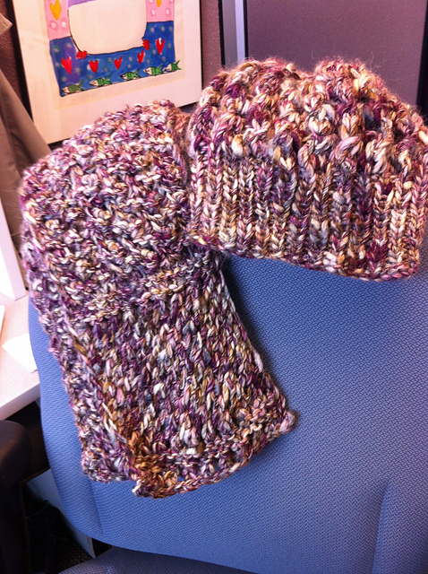 Reversible Bramble Stitch Scarf
