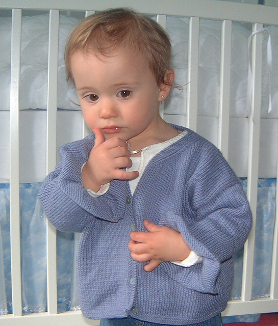 Cardigan with Frilled Sleeves