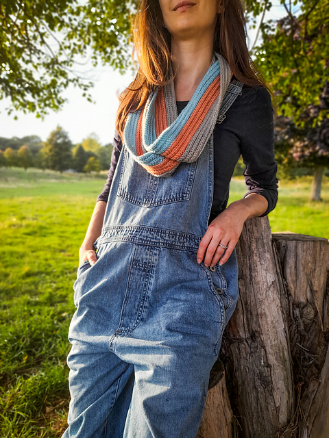 Simple Striped Infinity Scarf