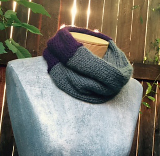 Two Tone Color Block Cowl