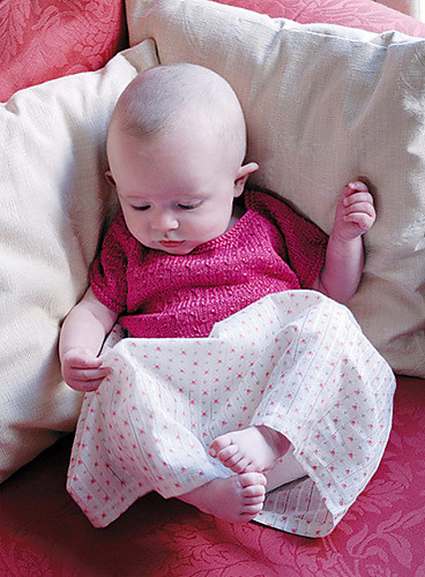 Girl's dress with sewn skirt 