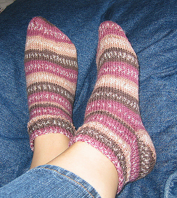 Self-Striping Socks