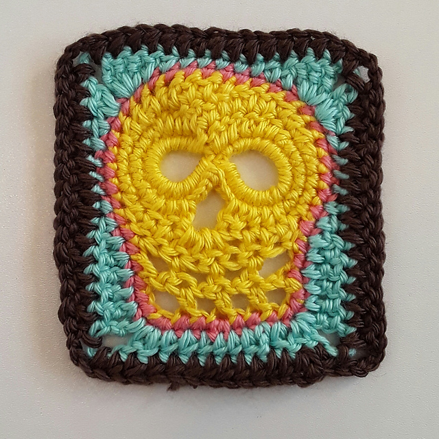 Skull Afghan Square