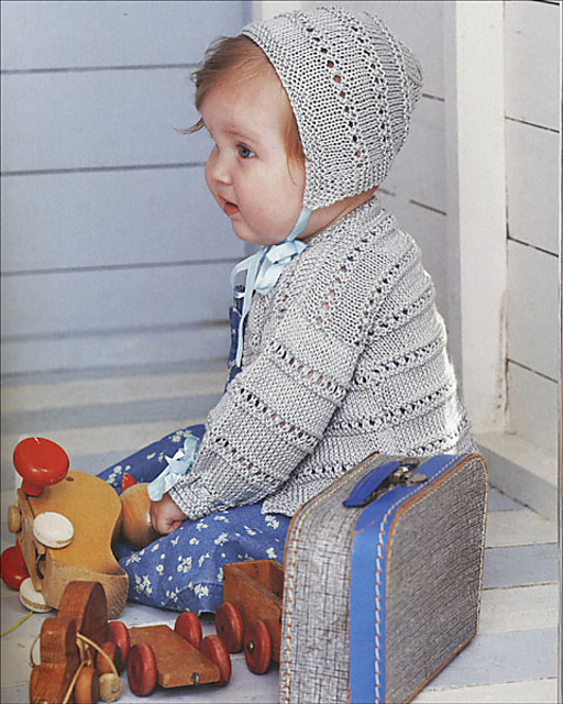'Bryony' Eyelet-stitch Matinée Set