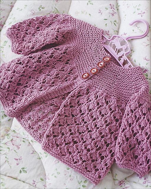 'Sweet Violet' Lacy Matinée Set