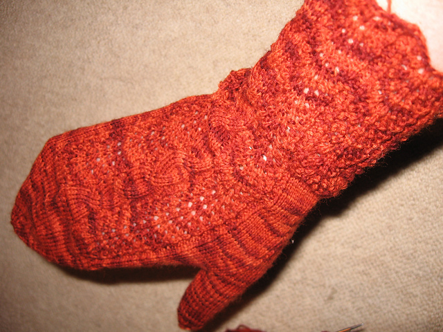 Fancy Silk Mittens