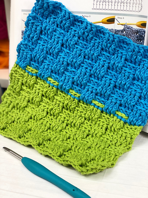 Bizzy Basketweave Dishcloth