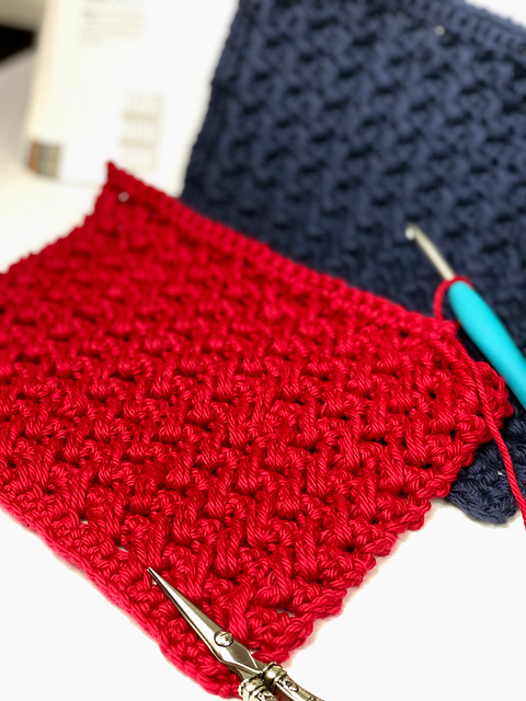 Crossed Ripple Dishcloth