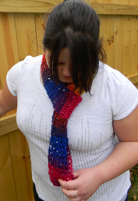 Rainbow Sparkle Scarf- Beginner Pattern