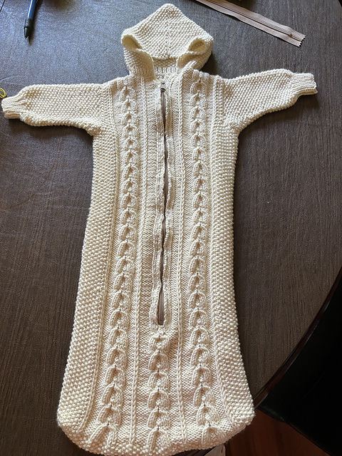 Knit Sport Yarn Bunting D-365