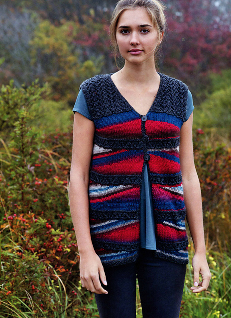 Long-Line Short-Row Vest