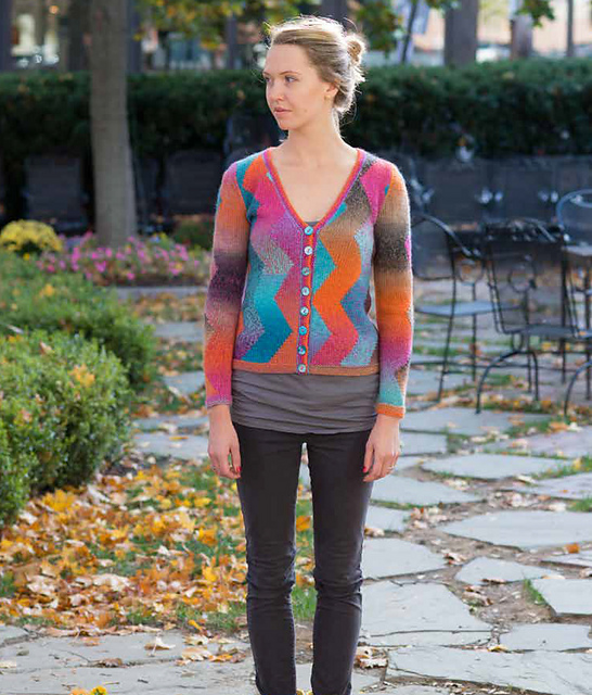 Lightning Intarsia Cardigan