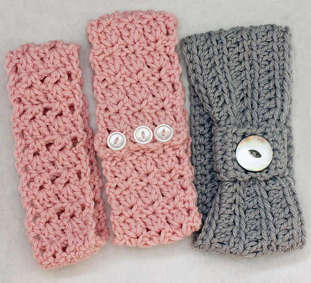 Three Crochet Headbands