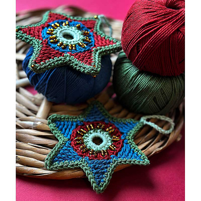 Celestial Star Beaded Christmas Decoration