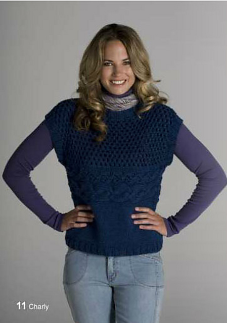 Cable and Lace Vest
