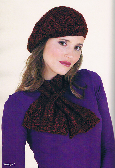 Fluted Ribbing Beret and Cravat