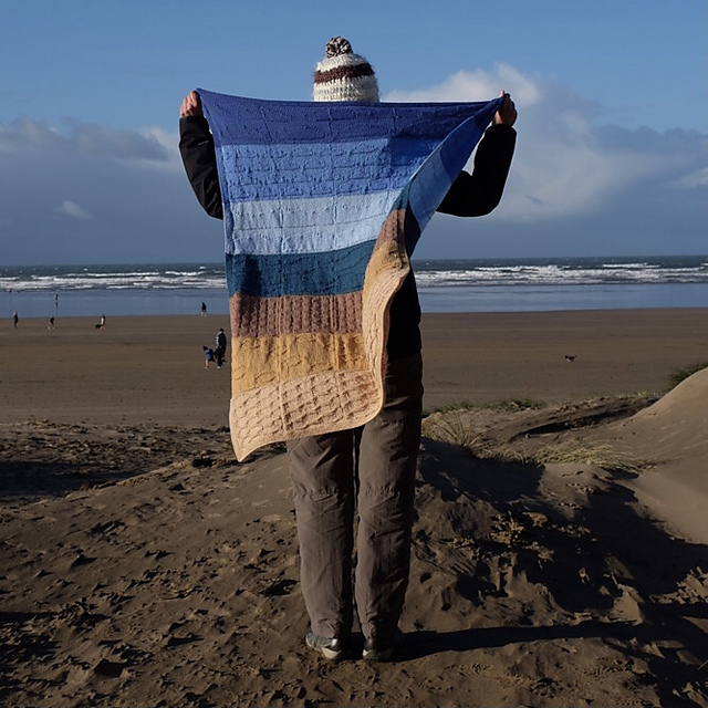 Tide-Out Sunny Beach Blanketscape