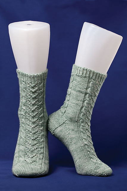 vintage lace and cable socks