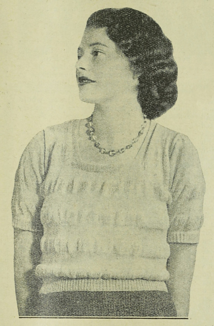 Simple Lacy Jumper in Stocking-stitch