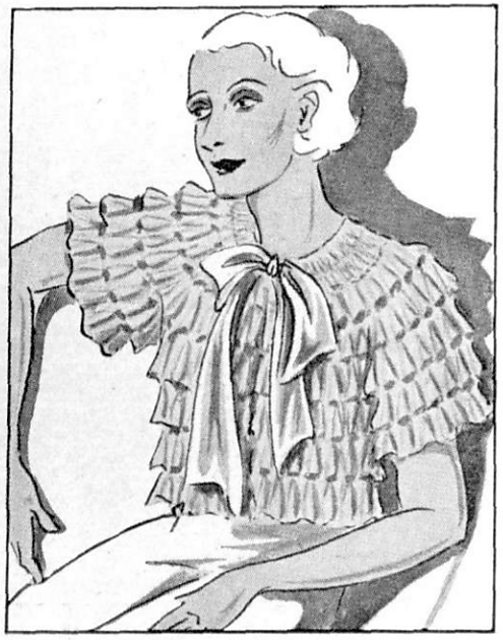 A Ruffled Jacket, in Knitting