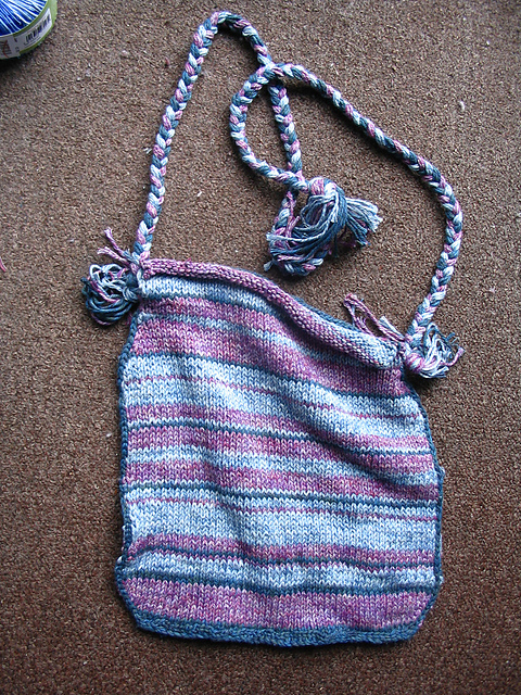 Bag with Pom-Poms