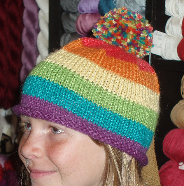 Rainbow Rolled Brim Hat