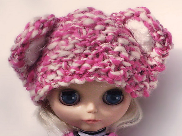 Little Bear Knitted Hat for Blythe