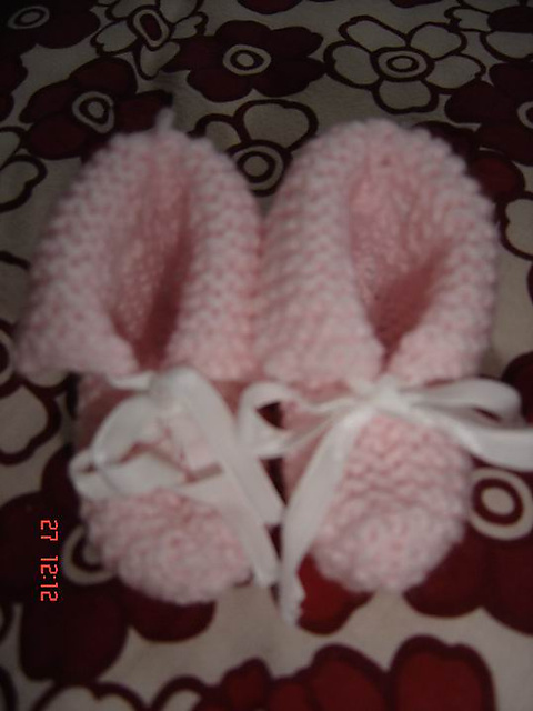 Garter Stitch Booties - Sock