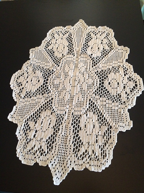 Rose Filet Doily