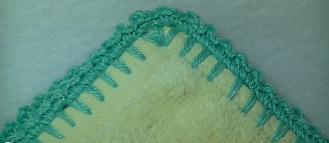 Face washer - Crochet edge
