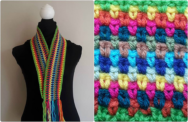 Crochet Moss Scarf