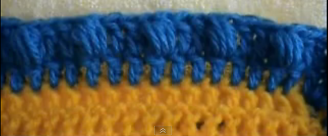Crochet boarder - Puff stitch