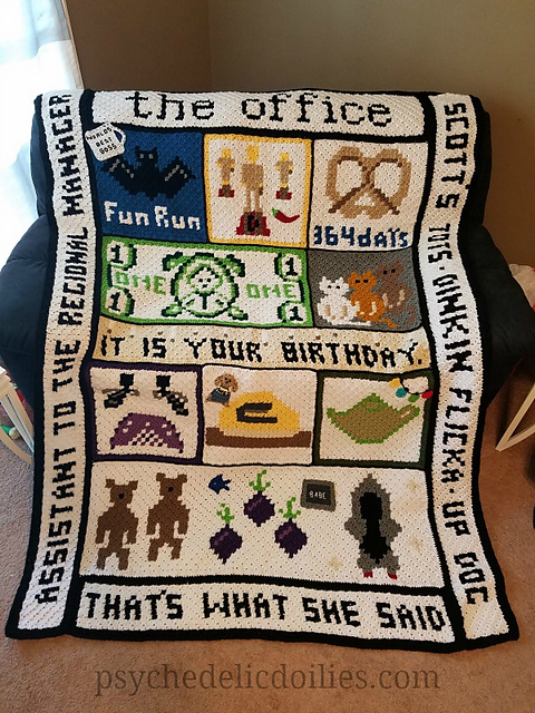 The Office Themed CAL Blanket