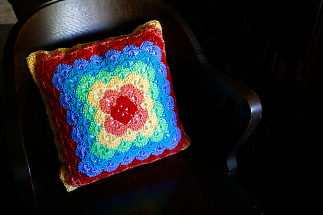 Rainbow Shells Pillow Cover