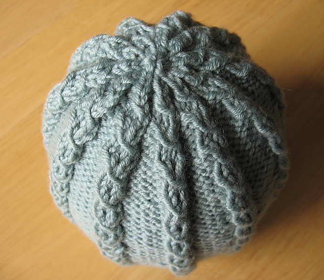 Eyelet Cables Baby Hat