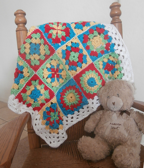 Granny Square Sampler Baby Blanket