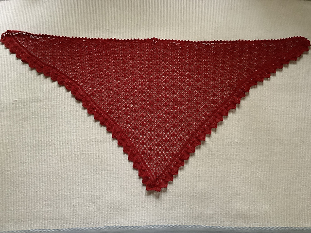 Silk Rosa Triangular Shawl