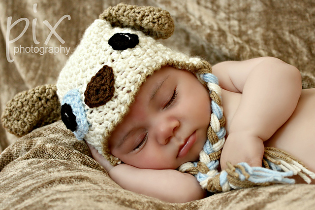Patchy Puppy Earflap Hat