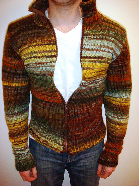 Men's Unikat Zippered Cardigan