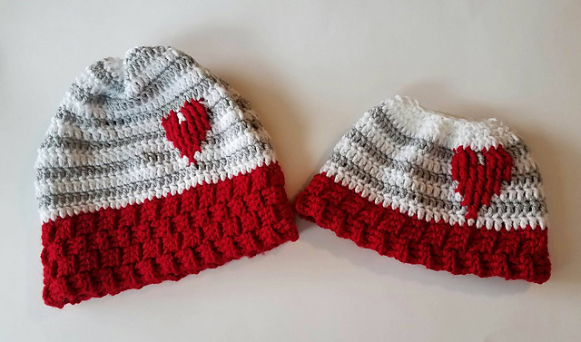 Valentine's Messy Bun/Slouchy Hat