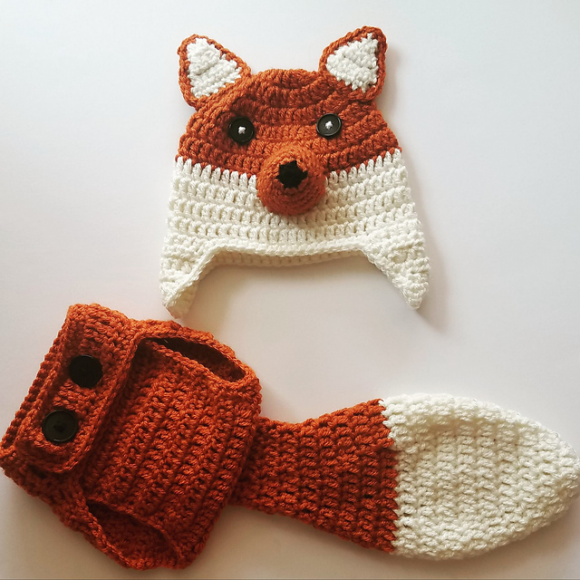 Fox Hat and Diaper Cover