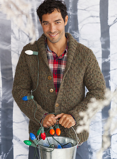 #36 Man's Textured Cardigan
