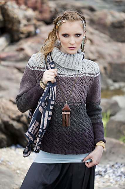 #23 Lace and Cable Pullover
