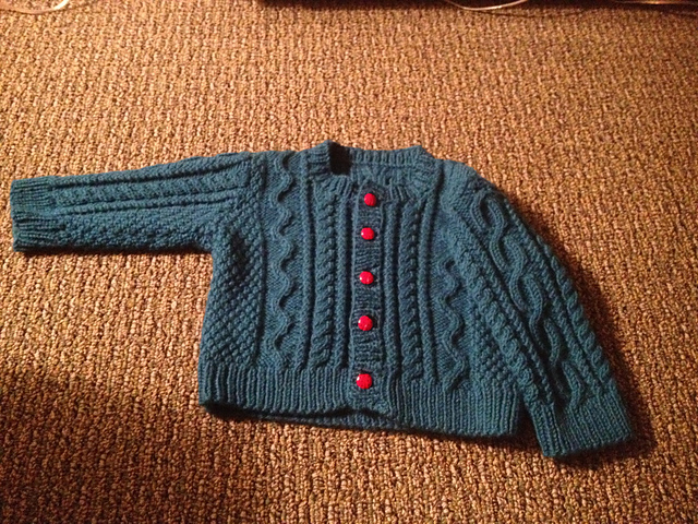 #34 Cabled Cardi and Hat