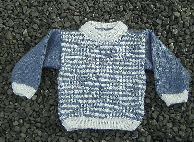 Blauw-Wit pullover - Blue White Sweater