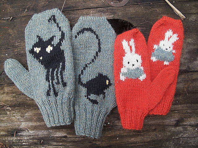 Generic Mittens Knit Flat