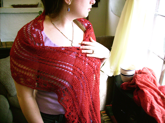 Dolphin Lace from Weldon's 1887, with an Insertion of Miss Lambert's Centre Pattern for a Shetland Scarf, 1845