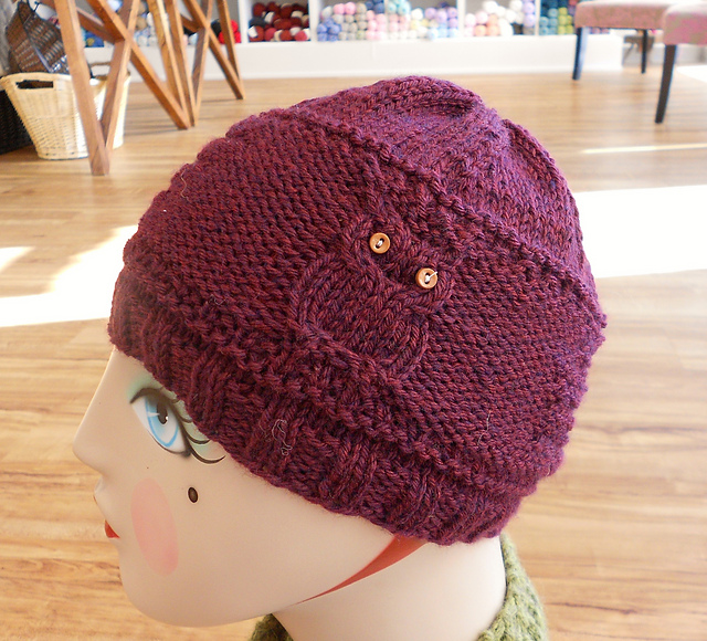 Cabled Owl Beanie
