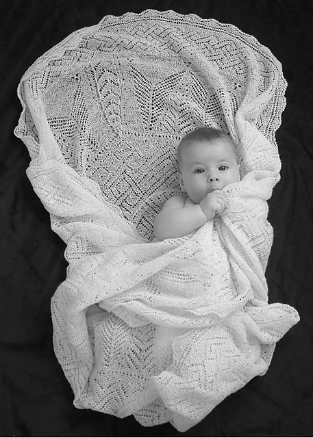 Ingrid's Bridal Knot Baby Shawl