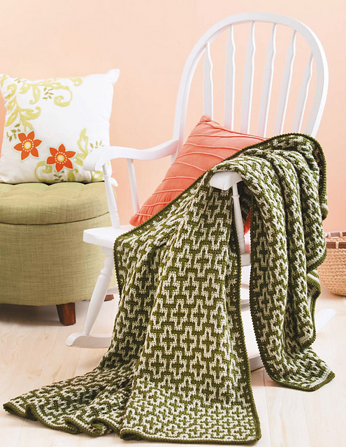 Interlocked Mosaic Afghan